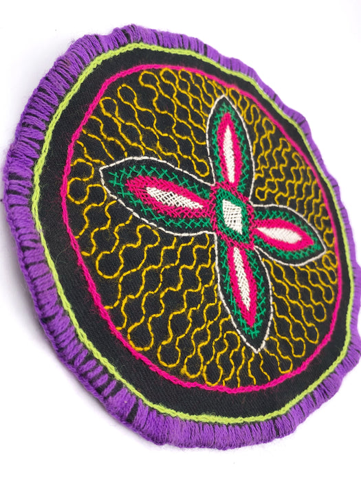 Shipibo Round Embroidered Tapestry