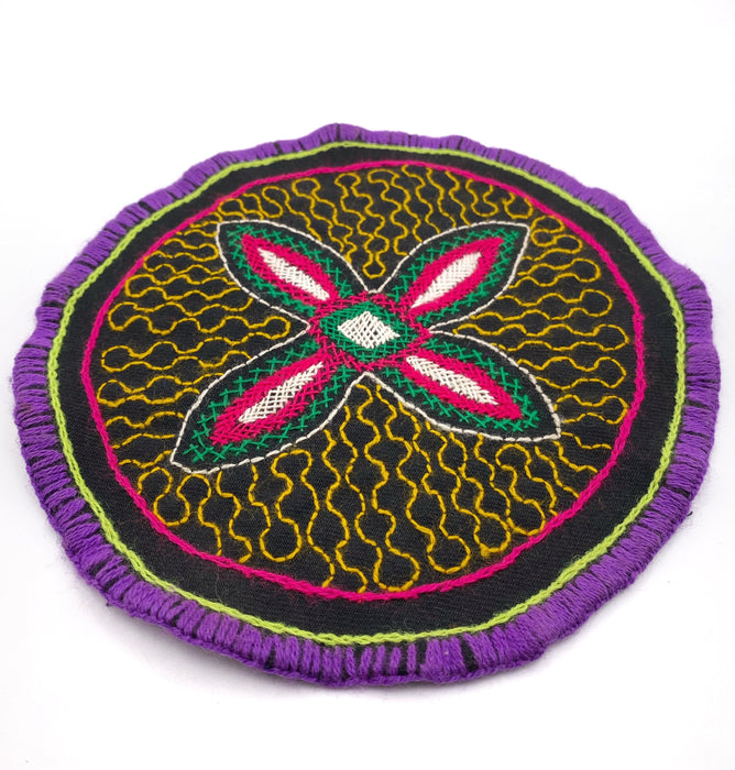 Shipibo Round Embroidered Tapestry