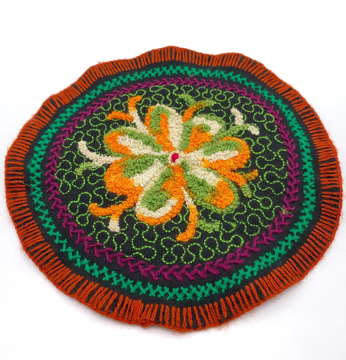 Shipibo Round Embroidered Tapestry