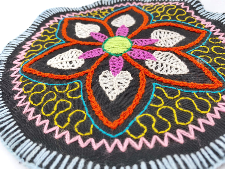 Shipibo Round Embroidered Tapestry