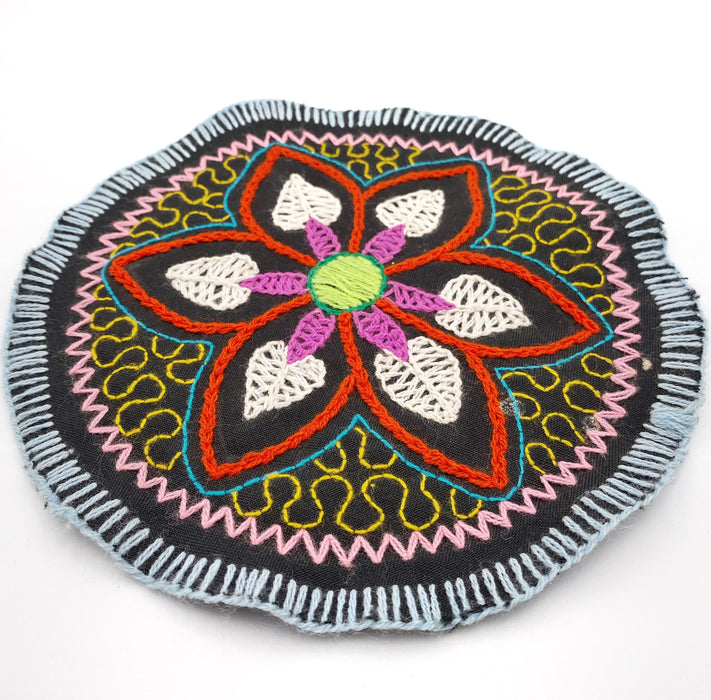 Shipibo Round Embroidered Tapestry