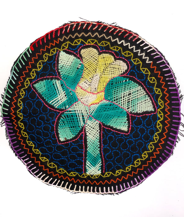 Shipibo Round Embroidered Tapestry