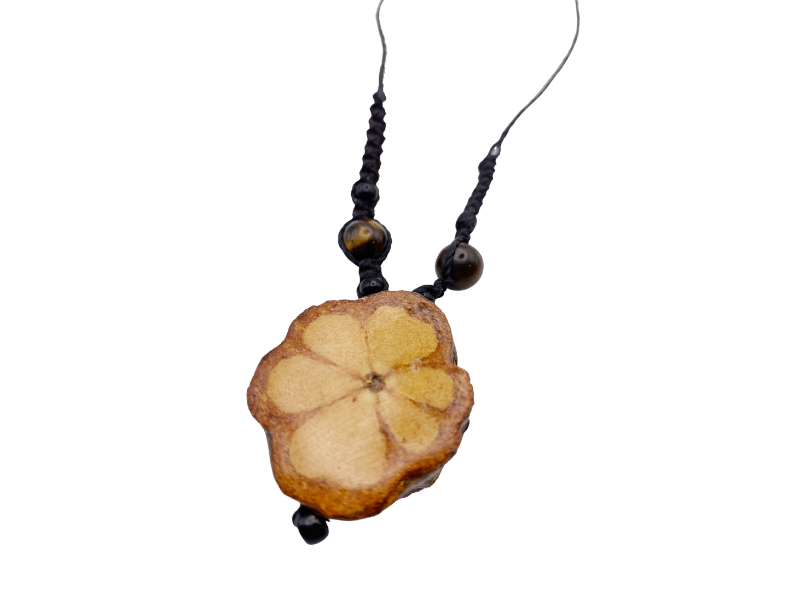 Shipibo Conibo Beadwork and Vine Tigers Eye Necklace